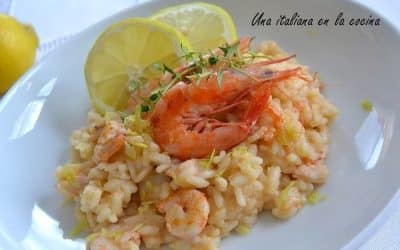 RISOTTO WITH PRAWNS AND LEMON